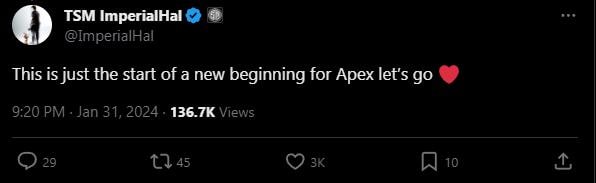 ImperialHal approves of the recent comments made by Respawn on Twitter promising to find solutions for those abusing Steam Controller Configs in Apex Legends.